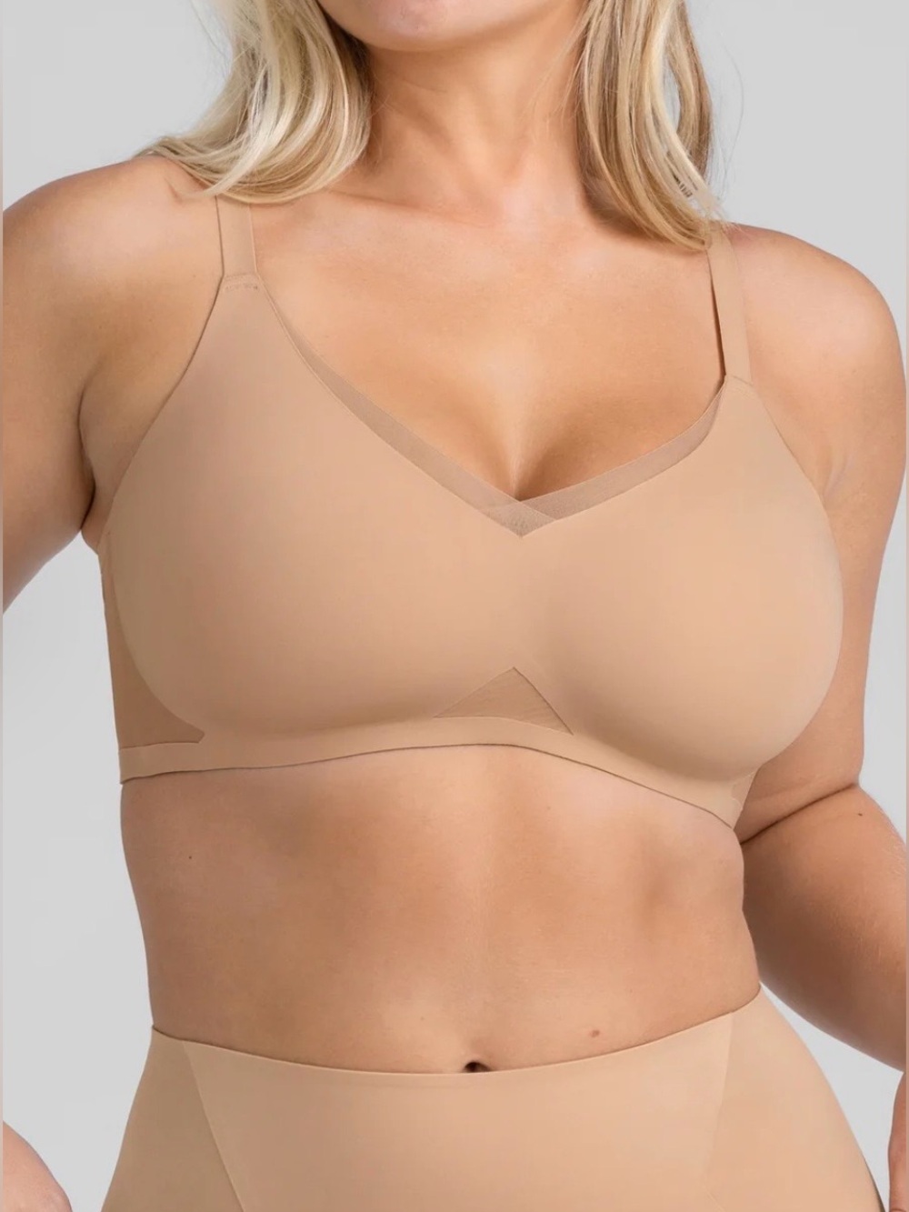 Honeylove XL Nude Wireless Lift Bra Beige Seamless Shaping Comfort Bra